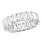 Sterling Silver 6 1/3ctw. White Moissanite Eternity Ring - image 1