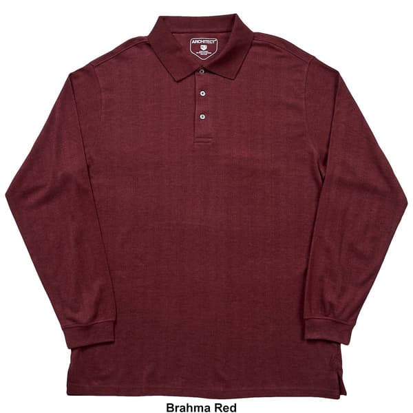 Mens Big & Tall Architect® Long Sleeve Solid I-lock Polo
