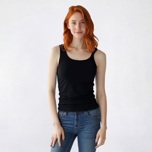 Juniors No Comment Asymmetrical Twist Strap Tank Top