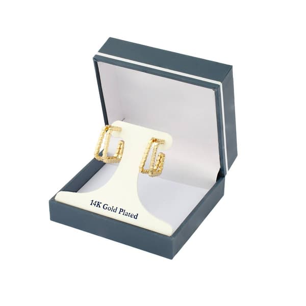 Gold Over Silver Wire Huggie Hoop Earrings