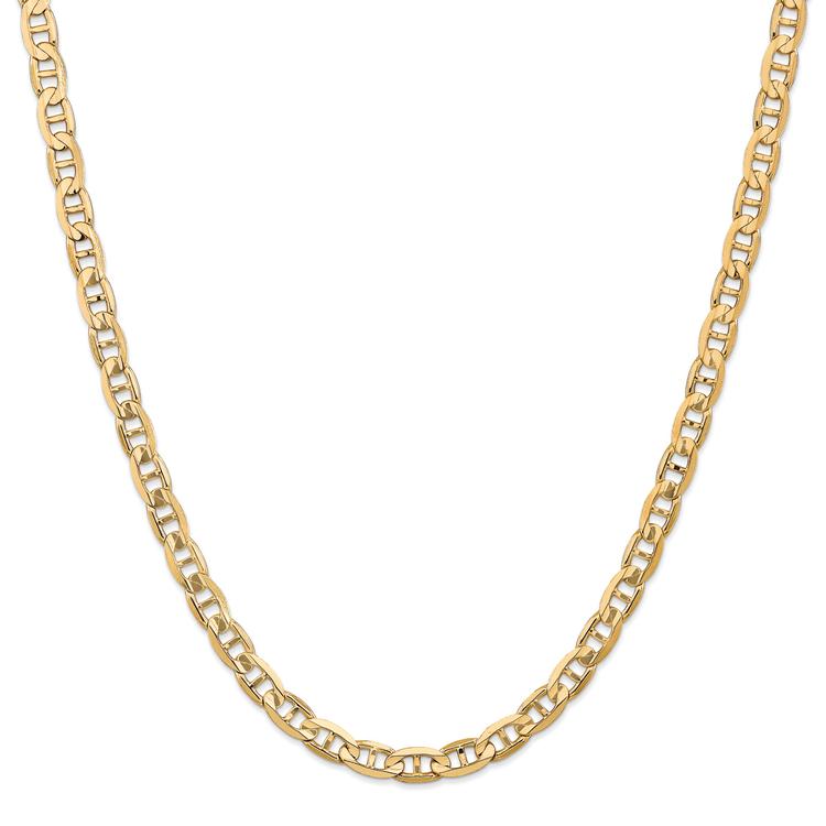 Gold Classics™ 6.25mm. Concave Anchor Chain Bracelet