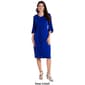 Womens Connected Apparel Bell Sleeve Side Ruched Wrap Dress - image 6