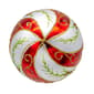 Kurt Adler 6pc. Glass Red & White Holly Leaves Ball Ornament Set - image 3