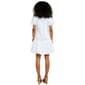 Womens Emily Daniels Solid Puff Sleeve Bubble Hem Shirtdress - image 4