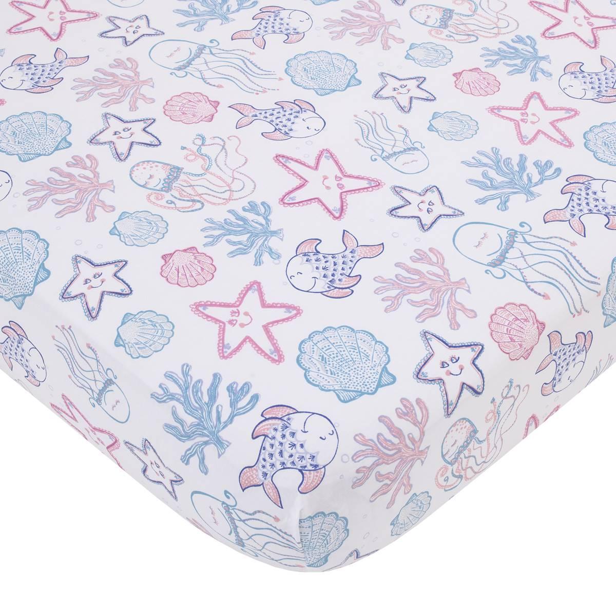 NoJo Mermaid Lagoon 4pc. Crib Bedding Set