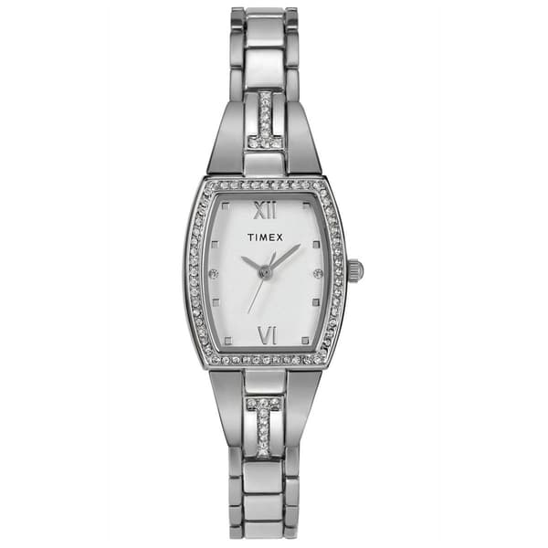 Womens Timex(R) Silver-Tone Crystal Accent Watch - TW2W95600JT - image 