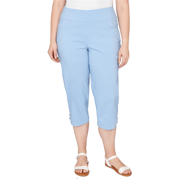 Plus Size Heart''s of Palm Smooth Sailing Solid Tech Stretch Tumm - image 
