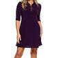 Petite MSK Long Sleeve Half Zip Swing Sheath Dress - image 3
