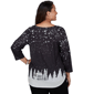 Plus Size Ruby Rd. Happy Holidays Santa''s Sleigh Scenic Tee - image 2