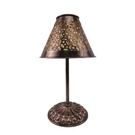 12in. Solar Metal Cut-Out Lamp - Bronze