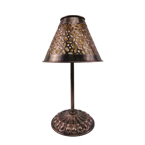 12in. Solar Metal Cut-Out Lamp - Bronze - image 