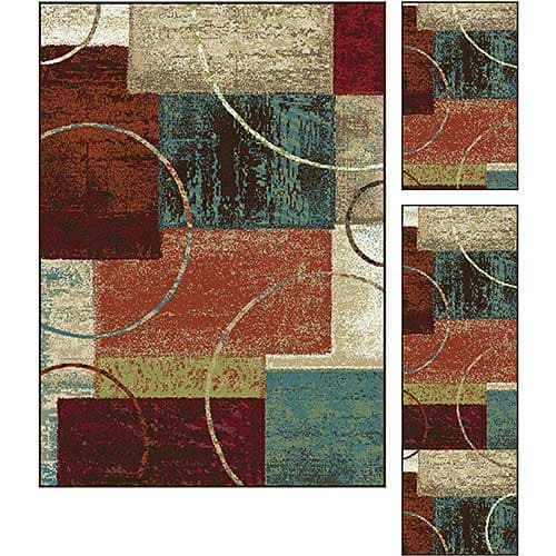 Tayse Deco Conner 3pc. Area Rug Set - Brown/Multi