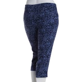 Plus Size Briggs Basic Millenuim Paisley Split Hem Capri Pants