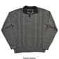 Mens Tricot 1/4 Zip Solid Aran Cable Sweater - image 2