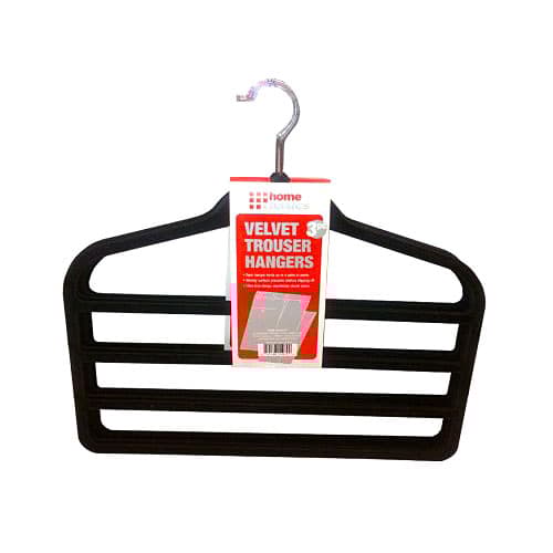 Home Basics 3pc. Velvet Trouser Hangers