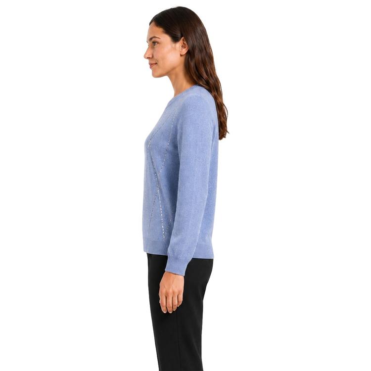 Womens Zac & Rachel Long Sleeve Diamond Stitch Sweater