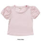 Girls &#40;7-16&#41; No Comment Eyelet Puff Sleeve Rib Yummy Top - image 2
