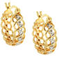 Accents by Gianni Argento Gold Diamond Accent Swirl Hoop Earrings - image 1