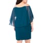 Plus Size MSK Capelet Overlay Side Drape A-Line Dress - image 4