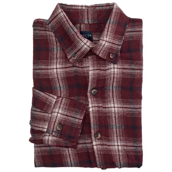 Young Mens Architect(R) Jean Co. Flannel Button Down - Red/Navy - image 