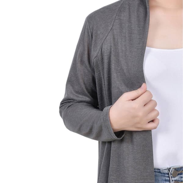 P/H 8/25 Petite NY Collection Long Sleeve Solid Long Cardigan