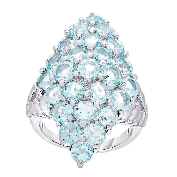 Gianni Argento Sterling Silver Genuine Blue Topaz Marquise Ring - image 