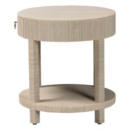 bali & pari Sadia Bohemian Woven Natural Grasscloth Nightstand