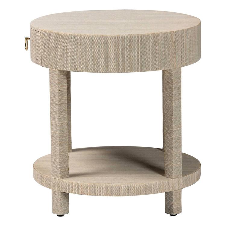 bali & pari Sadia Bohemian Woven Natural Grasscloth Nightstand