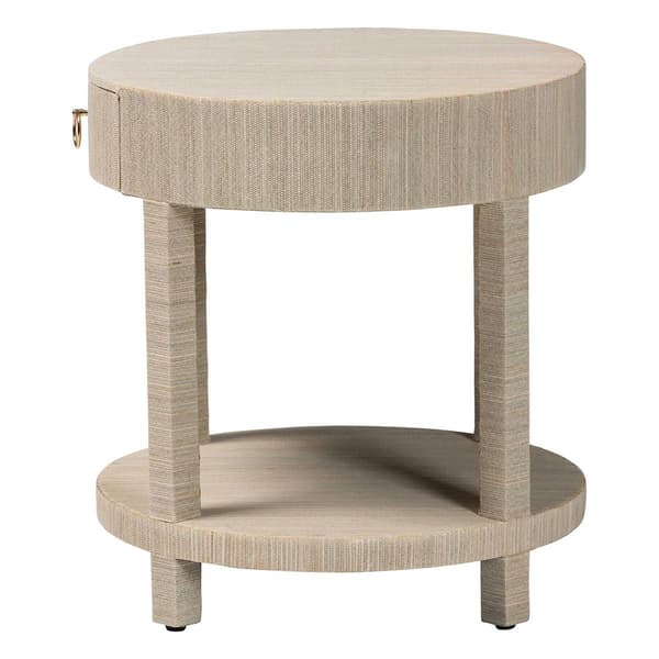 bali & pari Sadia Bohemian Woven Natural Grasscloth Nightstand