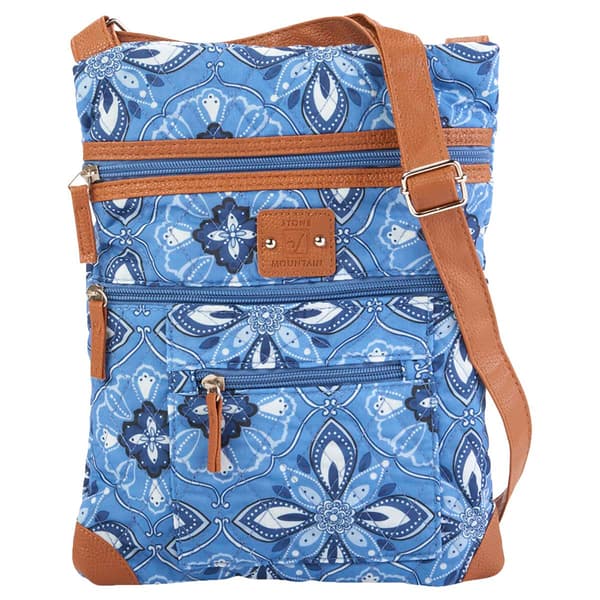 Stone Mountain Quilted Lockport Baroque Crossbody - Denim - image 