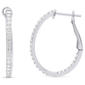 Diamond Classics(tm) Sterling Silver 1/2ctw. Diamond Hoop Earrings - image 1