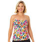 Womens Anne Cole Gradient Floral Twist Front Bandeaukini Swim Top - image 1