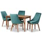 Baxton Studio Gilmore Modern/Contemporary Velvet 5pc. Dining Set - image 1