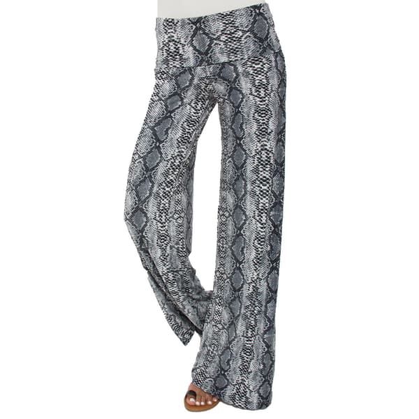 Womens White Mark Printed Palazzo Pants - Snake Print