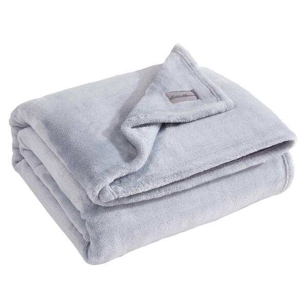 Eddie Bauer Ultra Lux Plush Solid Plush-Fleece Throw - image 