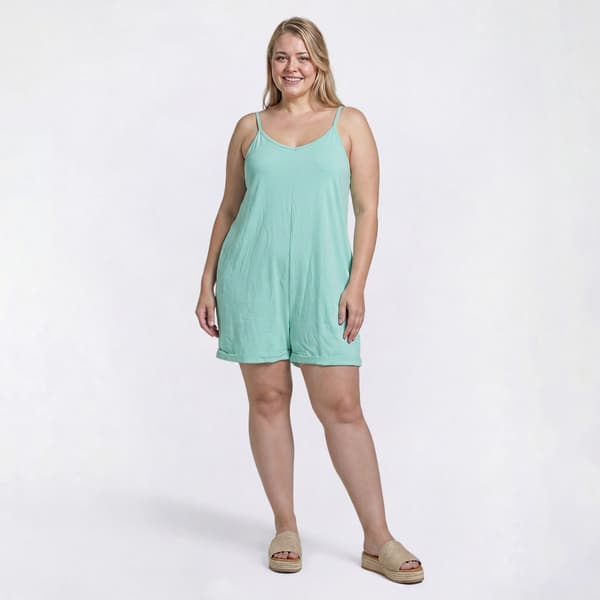 Juniors Plus Jolie & Joy Oversized Onesie Romper With Pockets