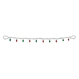 Melrose Vintage Light Bulb Tinsel Garland - Set of 2