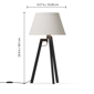 Infibrite 27in. Architectural Tripod Table Lamp w/ Textured Shade - image 6
