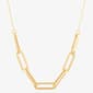 Gold Classics™ Paperclip Station Center on Cable Chain Necklace - image 2