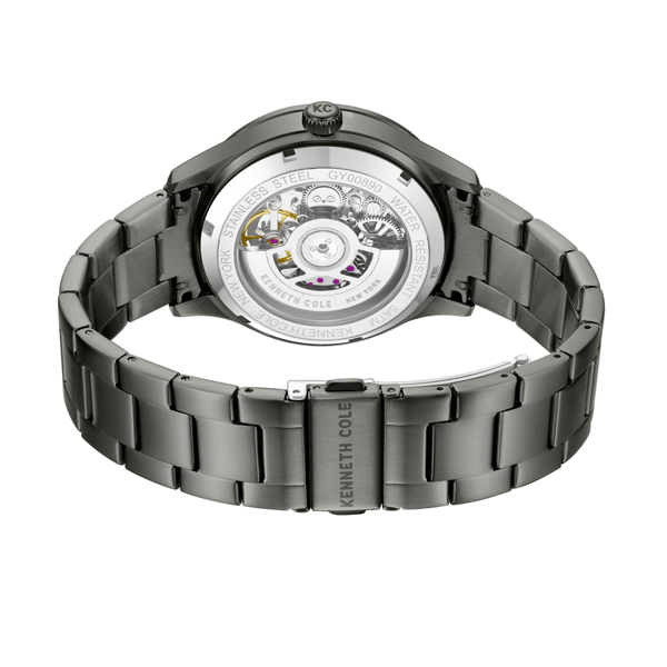 Mens Kenneth Cole New York® Automatic Grey Watch - KCWGY0089004