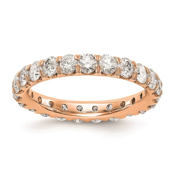 Pure Fire 14kt. Rose Gold Lab Grown Diamond Eternity Wedding Band