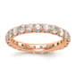 Pure Fire 14kt. Rose Gold Lab Grown Diamond Eternity Wedding Band - image 2