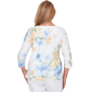 Womens Alfred Dunner Classics 3/4 Sleeve Floral Stripe Blouse - image 2