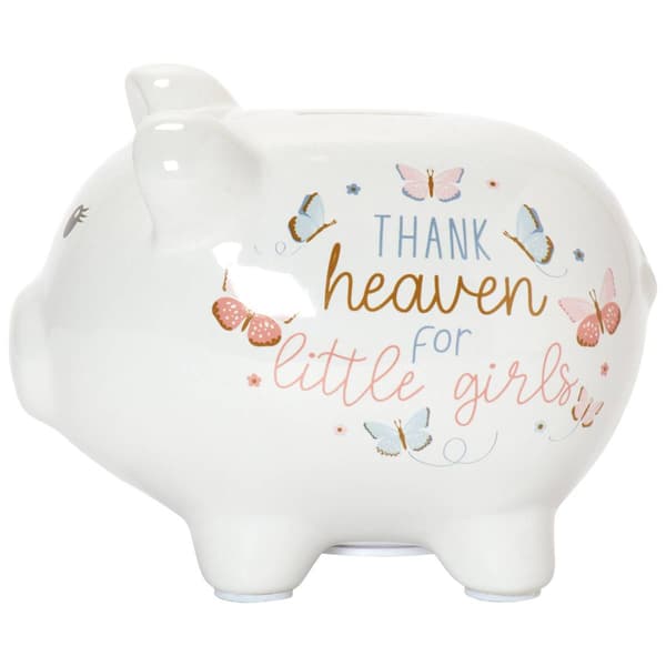Baby Girl Baby Essentials&#40;R&#41; Thank Heaven For Girls Piggy Bank - image 