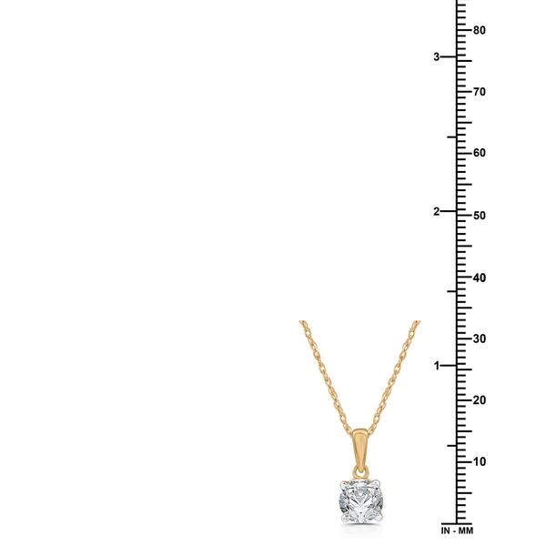 Nova Star® 1ctw. Lab Grown Diamond Gold Plated Solitaire Pendant
