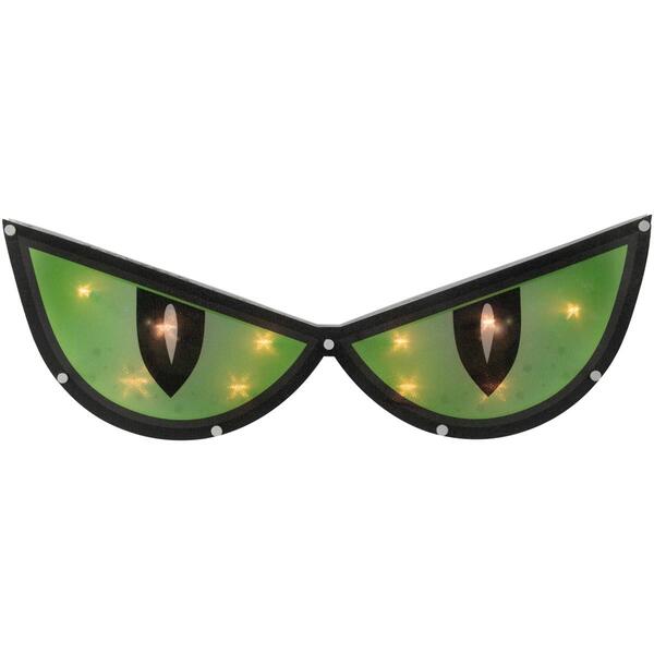 Northlight Seasonal 20in. Lighted Green Eyes Window Silhouette - image 