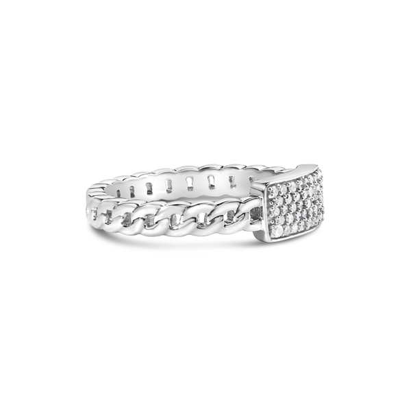 Haus of Brilliance 1/5ctw. Diamond ID & Cuban Link Band Ring