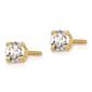 Pure Fire 14kt. Yellow Gold 3/8ctw. 4-Prong Diamond Stud Earrings - image 2