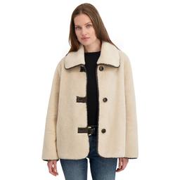 Womens Tahari Kai Short Faux Shearling Jacket