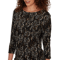Womens Emaline Key Items 3/4 Sleeve Abstract Dot Tee - image 5
